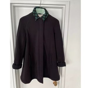 Opening Ceremony Fleece Lined Black Coat w printed Collar Size Small